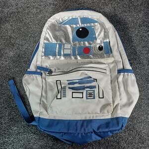 Hanna Andersson Star Wars R2-D2 Backpack White Blue Silver OS Kids School Bag
